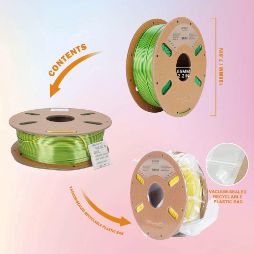 ERYONE Silk Dual-Color PLA, Yellow & Green